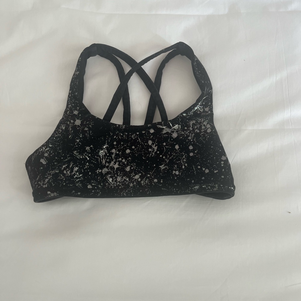 Ivviva black and metallic reversible sports bra